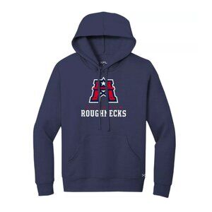 Houston Roughnecks Mens's Lockup Logo Navy Hoodie